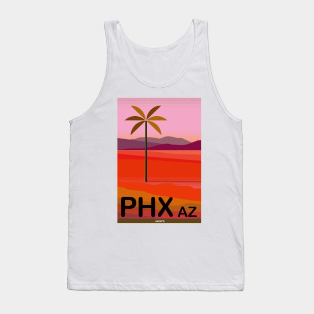 Phoenix Arizona Travel Poster Tank Top by charker